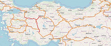 Screenshot of Openrailwaymap rendering of Turkey
