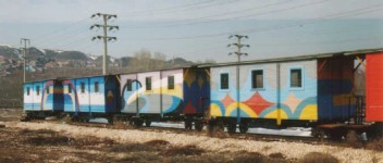 The OGÜ railway spare cars.January 2002. Photo JP Charrey