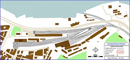 Istanbul Sirkeci Station track plan 2010